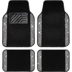 Bling Diamond Car Floor Mats, Shining Rhinestone Carpet Sparkly Glitter Crystal